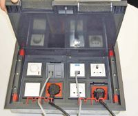 Рисунок 12. Одна из новинок компании «Экопласт» — люк на восемь розеток 45х45 мм или на 16 модулей 45х22,5 мм и антивандальные люки, выдерживающие большую нагрузку. Каждый из них монтируется в посадочную коробку нужных размеров, установленную в фальшполу или заливаемую в бетон. Люки изготавливаются из стали и нейлона и имеют степень защиты IP40 или IP42. 