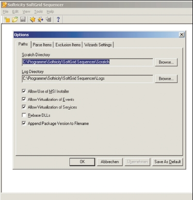 Рисунок 2. SoftGrid Sequencer обеспечивает создание пакетов для потокового предоставления приложений.