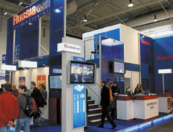 Коллективный стенд Russia: IT in Science, Education and Business, организованный под эгидой Министерства образования и науки РФ, принял на площади полтысячи квадратных метров 55 российских экспонентов