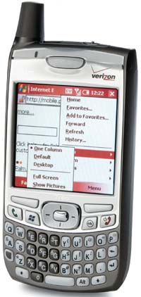 Рис. 3. Чтобы ускорить загрузку веб-страниц на коммуникатор Treo, заблокируйте автоматическую загрузку изображений.