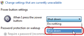 Рис. 13. Завершайте работу Windows нажатием на кнопку включения ПК