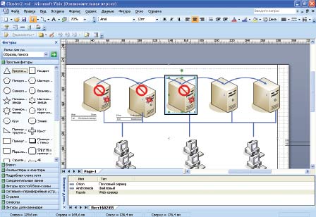 Работа с данными в Visio