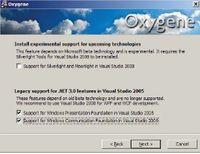Окно установки пакета Oxygene 3.0 для Windows