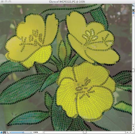 b — затем, учитывая направление линий заливки, «заштриховываем» поверхности