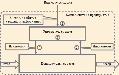 Рис. 1. Применение принципа обратной связи в рамках предприятия