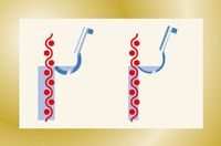 Рис. 5. Радиус кромки лотка для нанесения эмульсии влияет на толщину наносимого слоя