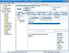Советуем изменить расположение папки с контентом сервера, включить функцию авторизации и назначить права пользователям
