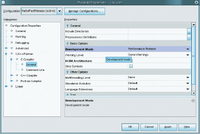 Изменение режима разработки