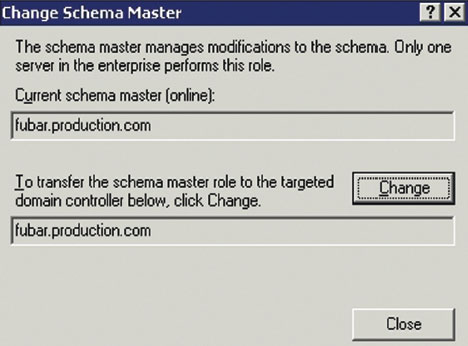 Экран 1. Идентификация мастера схемы AD