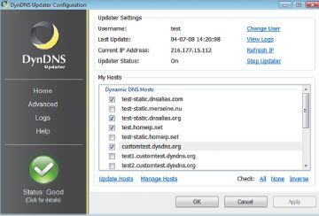 DynDNS Updater умеет отслеживать изменения IP-адреса и передавать нужные данные на www.dyndns.org