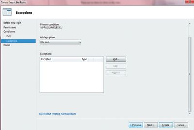 Экран 4. Параметры правил