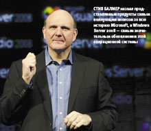 Cтив Балмер назвал представляемые продукты самым волнующим анонсом за всю историю Microsoft, а Windows Server 2008 — самым значительным обновлением этой операционной системы