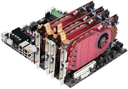 Компания Gigabyte одной из первых выпустила системные платы на новых чипсетах AMD и видеокарты на новых графических процессорах. На чипсете AMD 770 основана бюджетная системная плата GA-MA770-DS3, на AMD 790X — GA-MA790X-DS4, на AMD 790FX — GA-MA790FX-DS5 и GA-MA790FX-DQ6 