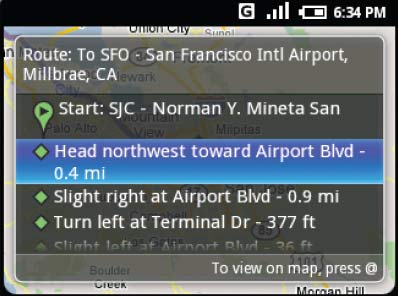 Это приложение для прокладки маршрута было встроено в раннюю версию платформы Android