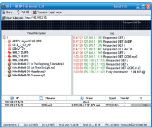 Интерфейс Http File Server 2.2f необычайно прост даже в режиме эксперта