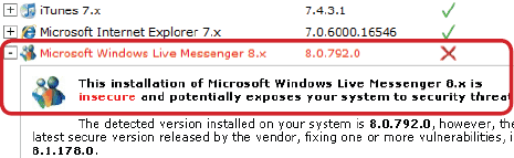 Рис. 7. Проверьте безопасность установленных приложений с помощью Secunia Software Inspector