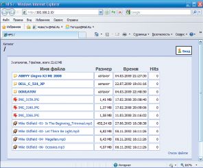 Так выглядит содержимое веб-сервера
