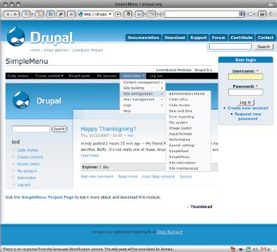 В состав версии Carbon входит ядро Drupal 6.x, три десятка основных модулей, модуль установки и разнообразная документация и многочисленные руководства по созданию сайтов