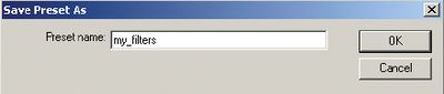 Рис. 5. Панель Save Preset As