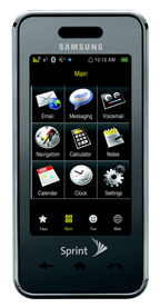 Samsung Instinct немного меньше, чем iPhone, однако 'фактор крутизны' у него почти такой же 