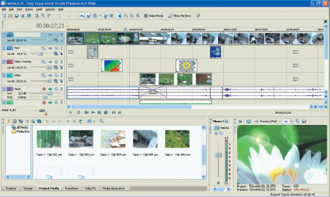 Интерфейс редактора Sony Vegas Movie Studio Platinum 6.0