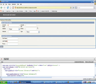 Visualforce использует «страничную модель», основанную на современных технологиях отображения информации в Web, и предоставляет библиотеку компонентов для включения стандартных элементов интерфейса