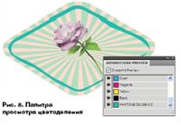 Рис. 8. Палитра просмотра цветоделения