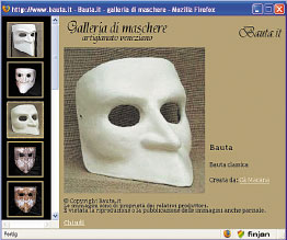Рисунок 1. La Bauta — венецианская повседневная маска (в воспроизведении Galerie Ca Macana с сайта http://www.bauta.it).