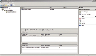 Экран 7. Заполненная вкладка Value Lists