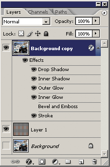 Рис. 4. Панель Layers для создания рамки