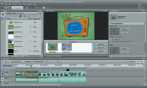 Создание DVD-диска в Adobe Premiere Elements 3.0