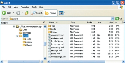 Экран 1. Часть документа Word