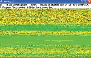 Экран 2. JkDefrag за работой