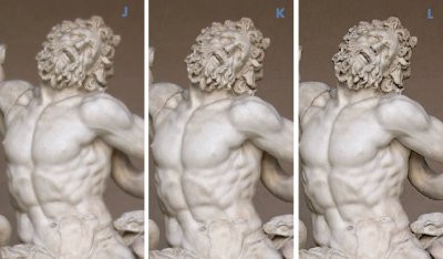 Обращение к чёрному каналу полезно не только при повышении резкости, но и её понижении. Как вы думаете, какая версия — оригинал?