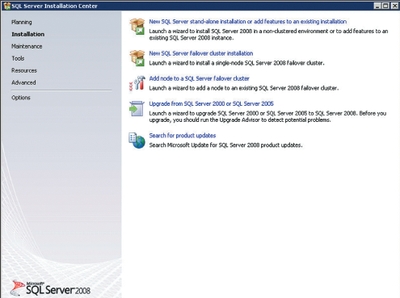 Экран 3. Оболочка Installation Center