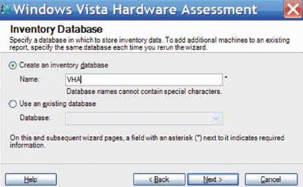 Экран 2. Выбор базы для хранения данных инвентаризации