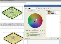 Рис. 7. Цветовое изменение рисунка В палитре Edit на цветовом круге передвижением маркеров цвета можно изменить цветовой вид иллюстрации