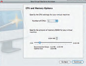 Настройки ресурсов виртуальной машины