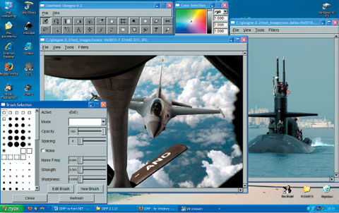 CinePaint Glasgow, основанный на «движке» GIMP, не очень удобен, но его умудряются эффективно применять в киноиндустрии
