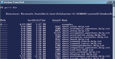 Экран 9. Получение данных с помощью накопителя PowerShell