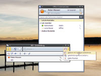 Рисунок 4. Communicator предоставляет возможность создания заметок для текущих разговоров (здесь: соединение с добавочным телефонным аппаратом телекоммуникационной системы)  в установленных приложениях Office.