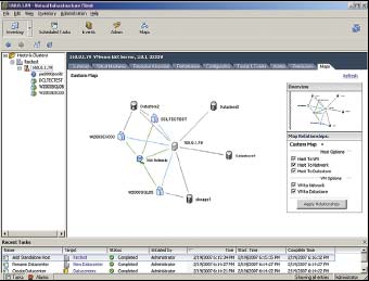 Рисунок 1. Виртуальный центр обеспечивает топографическое представление текущей конфигурации, что позволяет сохранить обзор —  особенно в крупных сетях. 
