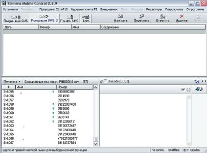 По-спартански простое главное окно SiMoCo
