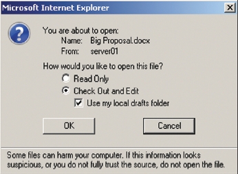 Экран 2. Запрос Office 2007 перед открытием документа