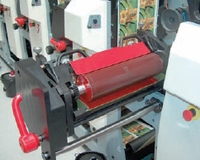 Анилокс меняется после бокового выдвижения красочной секции по направляющим