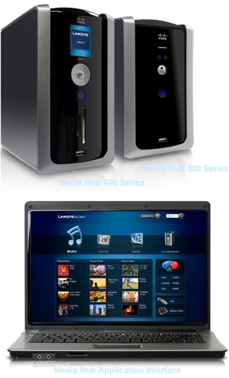 Мультимедийный концентратор Media Hub, созданный в подразделении Cisco Linksys, автоматически находит в домашней сети все мультимедийные устройства, упрощая пользователям доступ к цифровым ресурсам 
