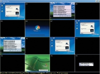 Рисунок 3. Устройства серии KVM Over the NET линейки ALTUSEN (KH1516i,  KN2116, KN9116) обладают возможностью выводить на удаленный монитор 16 окон.