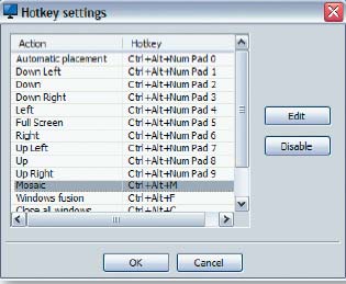 WinSplit предлагает удобную форму настройки клавиатурных комбинаций