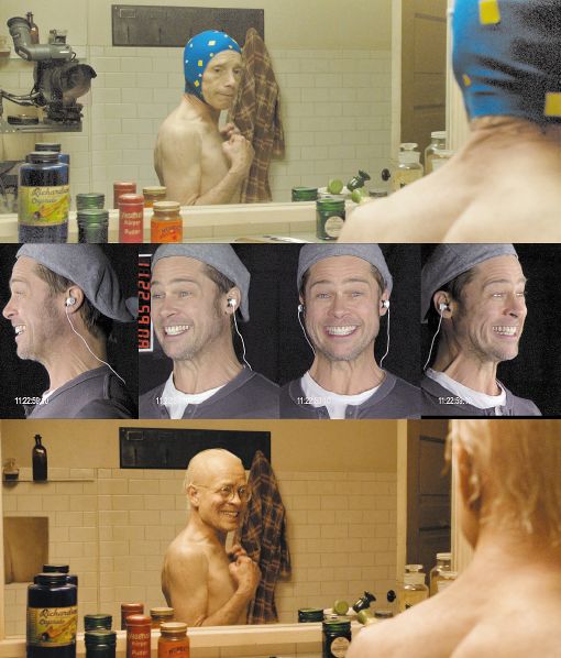 Рис. 1. Трансформация Брэда Питта в роли Бенджамина Баттона. 