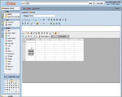 Компания Zimbra позволяет клиентам сохранить привычную рабочую среду, предлагая наряду с этим функции электронной почты и календаря, а также средства управления контактами. Новые возможности Zimbra Documents предполагают применение технологии AJAX Linking and Embedding, благодаря чему пользователи могут вкладывать документы в сообщение электронной почты, предоставляя коллегам возможность отредактировать эту информацию